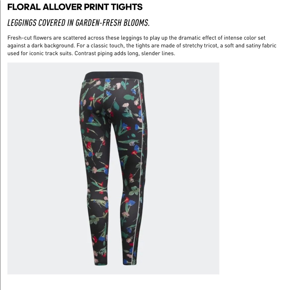⭐️ HOST PICK⭐️ Adidas Floral Allover Print Leggings Size Small - Picture 3 of 8